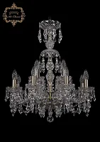 Люстра подвесная хрустальная 11.23.8+4.200.XL-64.Br.Dr Богемиа Арт Классик прозрачная на 12 ламп, основание бронзовое в стиле классический Люстра подвесная хрустальная 11.23.8+4.200.XL-64.Br.Dr Богемиа Арт Классик прозрачная на 12 ламп, основание бронзовое в стиле классический